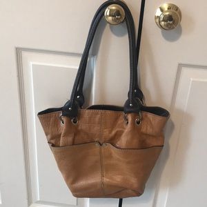 Tignanelli tan and brown leather bag
